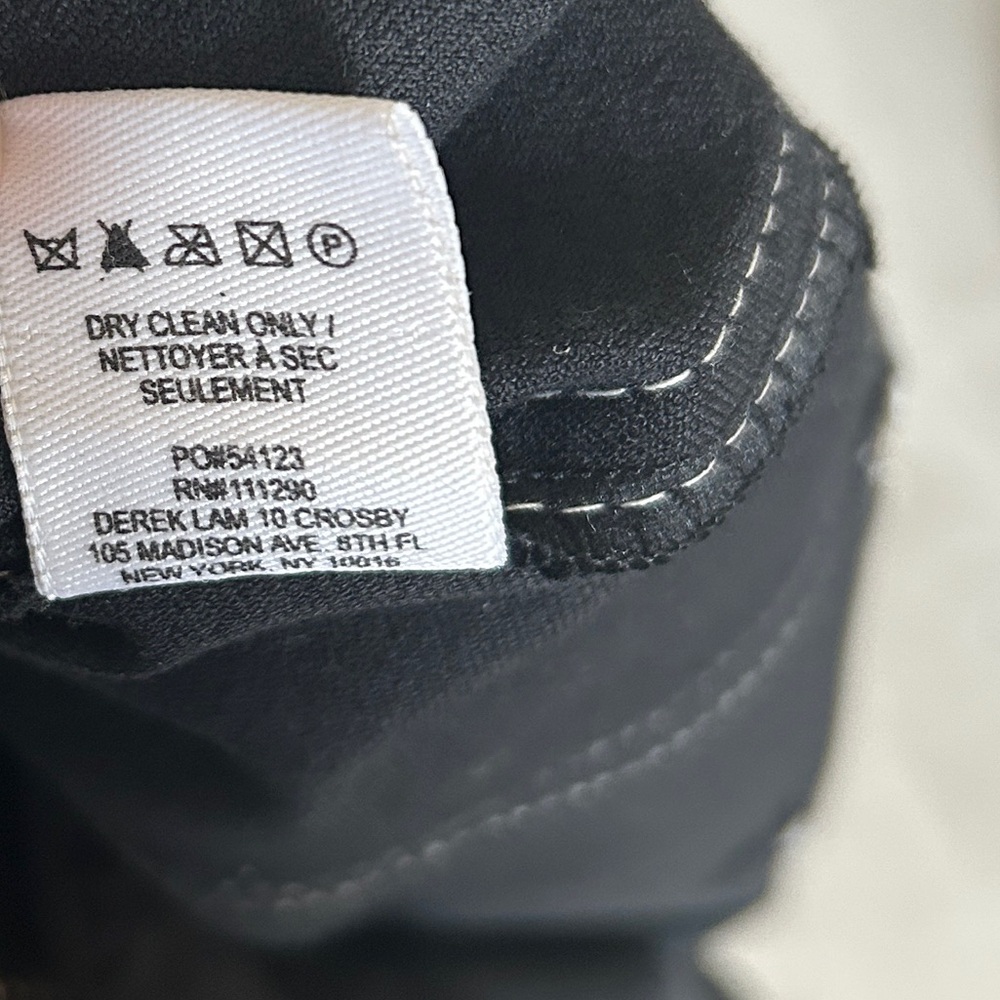 Derek Lam Black Cropped Pants with White Stitching - Picture 7 of 7